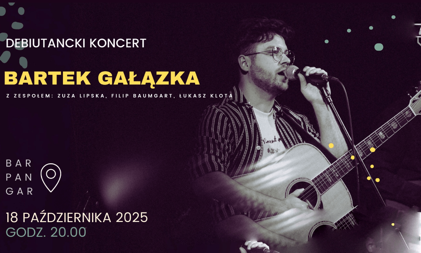 Bartek Gałązka - koncert w Panu Garze