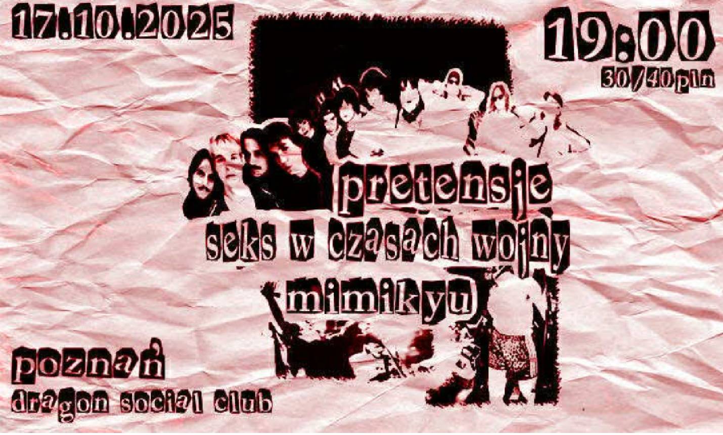 Seks w Czasach Wojny + Pretensje + Mimikyu 17.10 Dragon Social Club