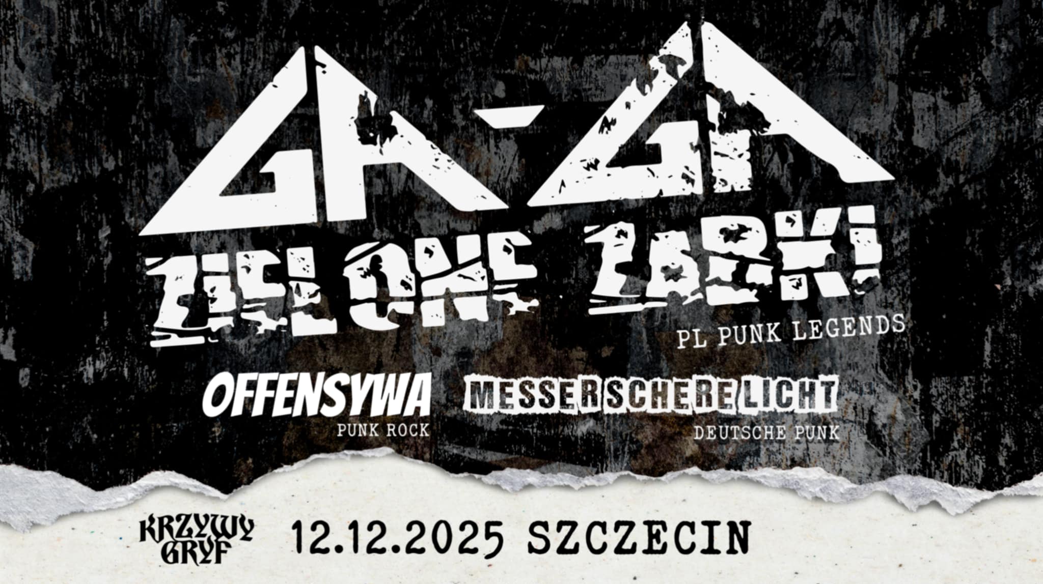 GA-GA ZIELONE ŻABKI • OFFENSYWA • Messer Schere Licht • 12.12.2025 • Szczecin • Krzywy Gryf