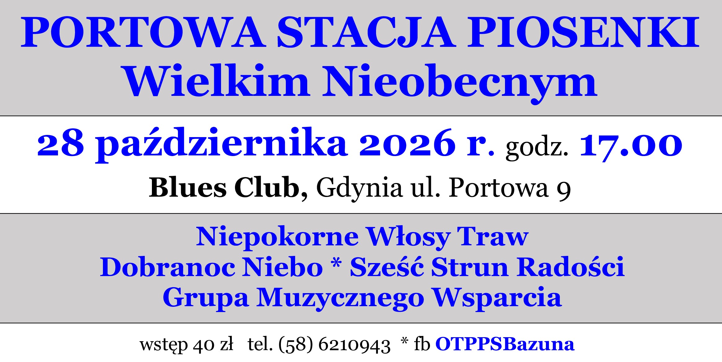 PORTOWA STACJA PIOSENKI – Wielkim Nieobecnym